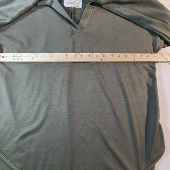 Cupio Green Lightweight Sweatshirt Size Large Long Sleeve Pullover Top - Picture 6 of 8